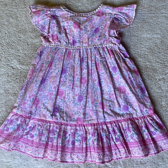 Spell | Little Gypsies Pink Folk Town Boho Dress | 5Y - Picture 9 of 13